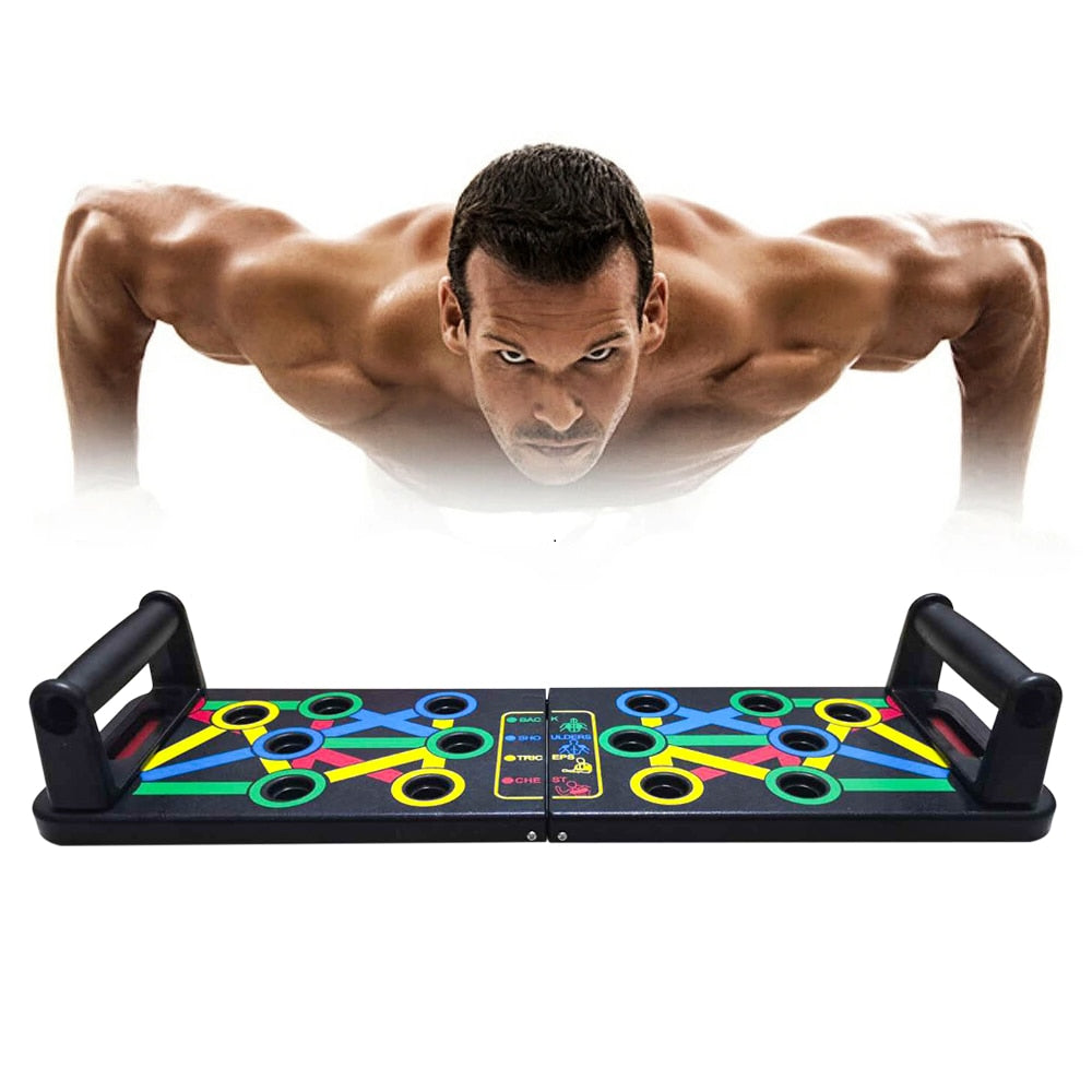 14 in 1 Push-Up Rack Board Training Sport Workout Fitness Gym Equipment Push Up Stand for ABS Abdominal Muscle Building Exercise - OZN Shopping