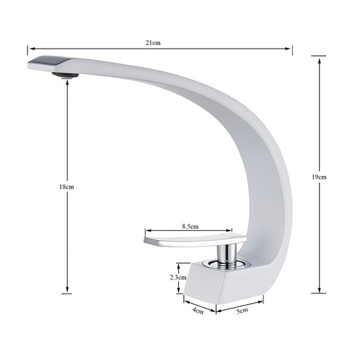 Bathroom Faucet Ceramic Valve Cold and Hot Water Mixer Tap - OZN Shopping