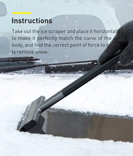 Baseus Snow Ice Scraper Car Windscreen Ice Remover Auto Window Cleaning Tool Winter Car Wash Accessories Scraping Tool - OZN Shopping
