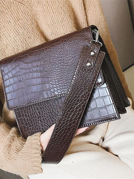 Leather Shoulder  Crocodile Print Bags