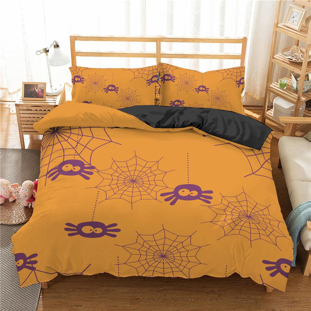 Spider Web Printed 3d Bedding Set Cartoon Home Decor Duvet Cover With Pillowcase For Bedroom Decoration Bedclothes - OZN Shopping