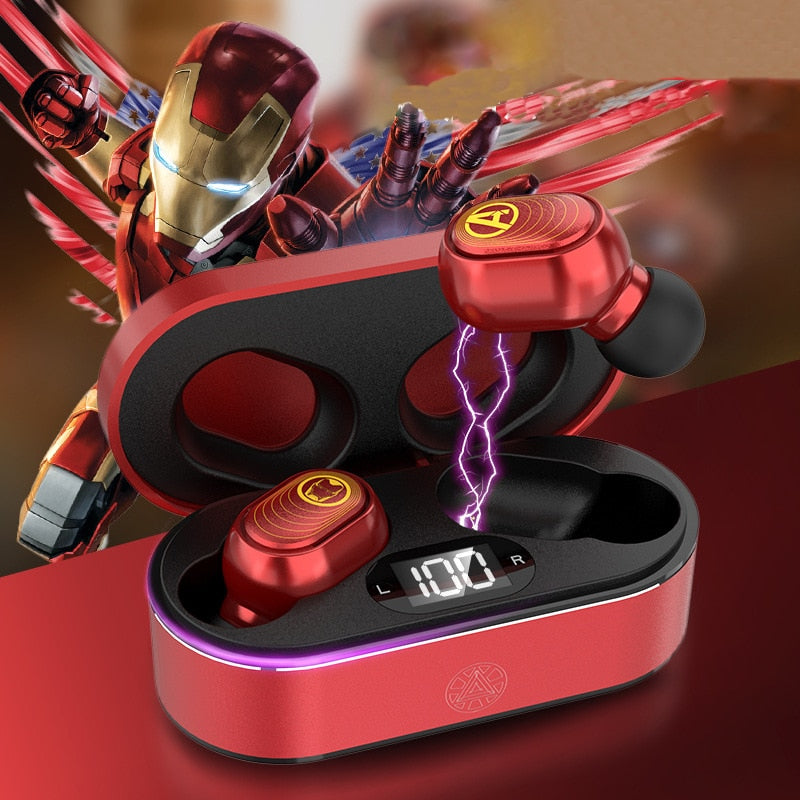 Marvel Wireless Bluetooth Earphones Iron man, Spiderman & Captain America - OZN Shopping