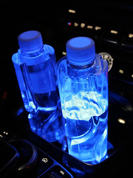 Led Car Cup Badge Lights Luminous Coaster Drink Holder