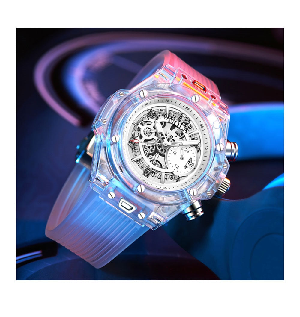 Branded Transparent Fashion Casual Quartz  Wrist Watch - OZN Shopping