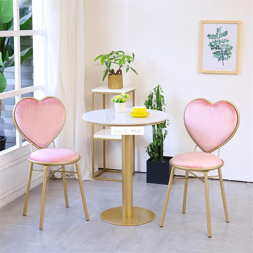 Modern Class Love Heart Shape Soft Seat Chair  ( Free Delivery ) - OZN Shopping