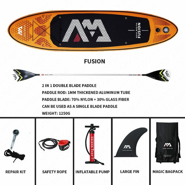 Free Shipping Aqua Marina Fusion 315*76*15cm Stand Up Paddle Board Inflatable Sup-Board Surfboard - OZN Shopping