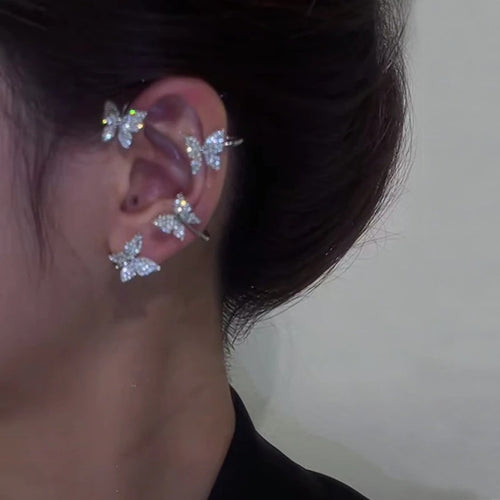 Sparkling Earings Butterfly Clips - OZN Shopping