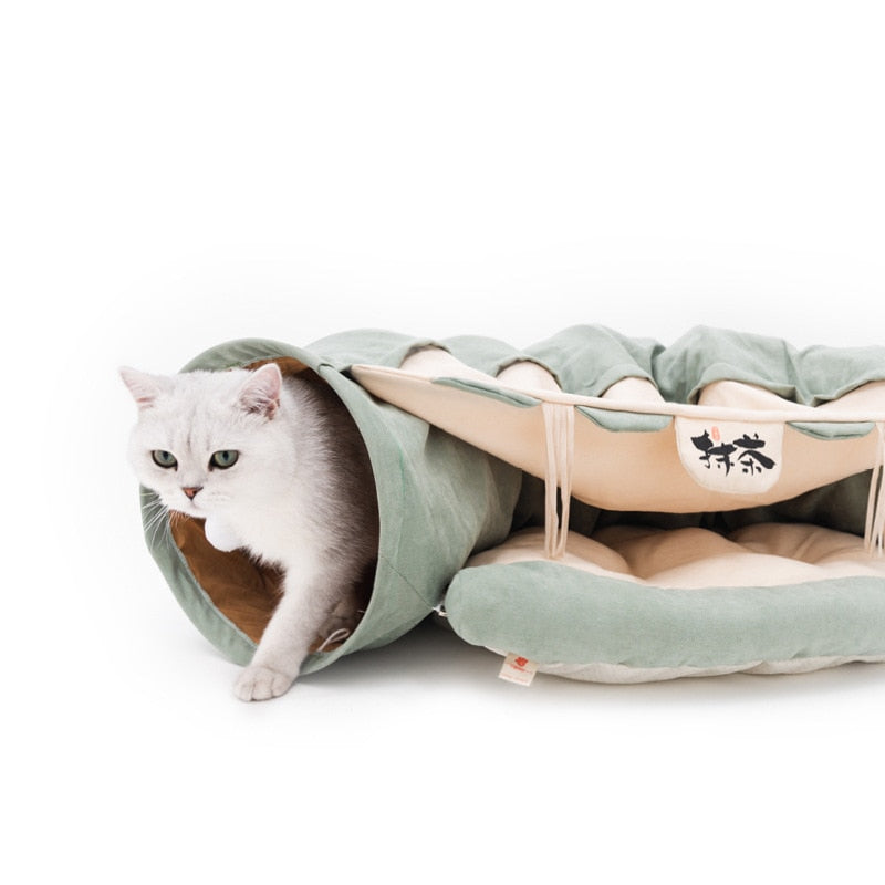 Pet Cats Tunnel Interactive Play Toy Mobile Collapsible Ferrets Rabbit Bed tunnels Indoor Toys Kitten Exercising Products - OZN Shopping