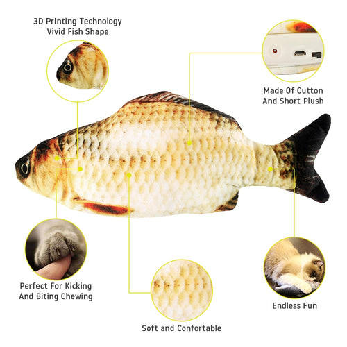 Cat Fish Electric USB Charging Simulation Fish Toys - OZN Shopping