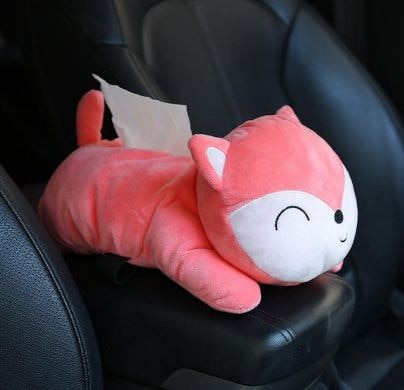Creative Car Tissue Box Cover Cute Shiba Inu Dog Plush Toy Armrest Tissue Box Holder For Car Seat Back Hanging Napkin Dispenser - OZN Shopping