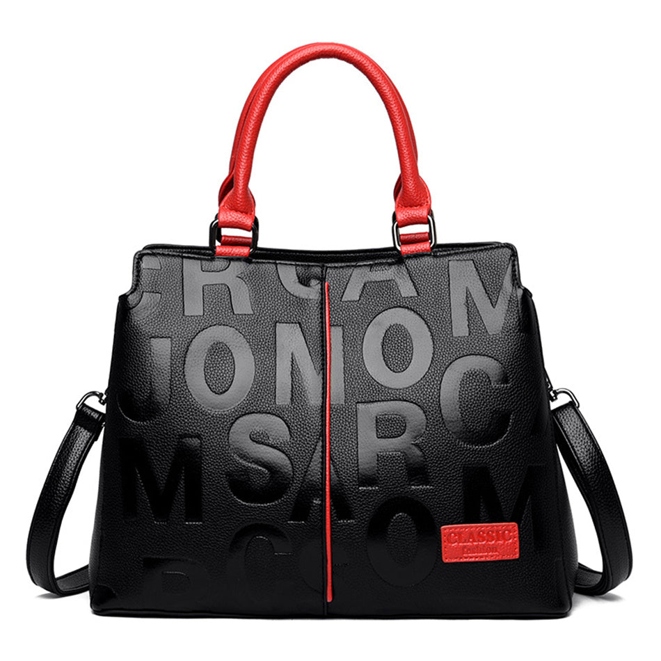 Ladies Quality Leather Letter Shoulder Bags