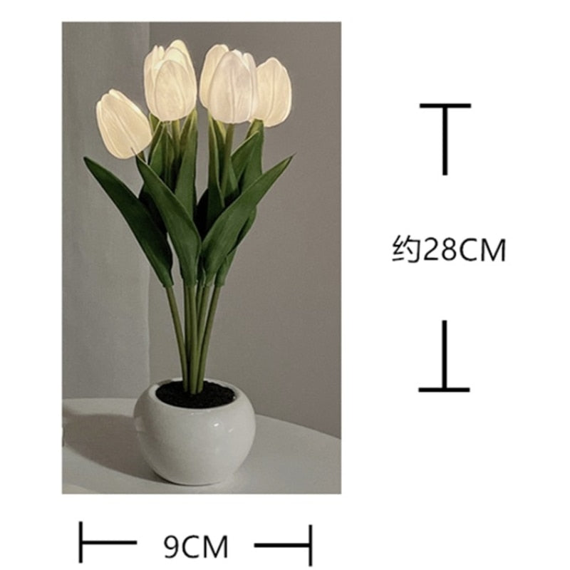 Flower LED Tulip Table Lamp Home Decor