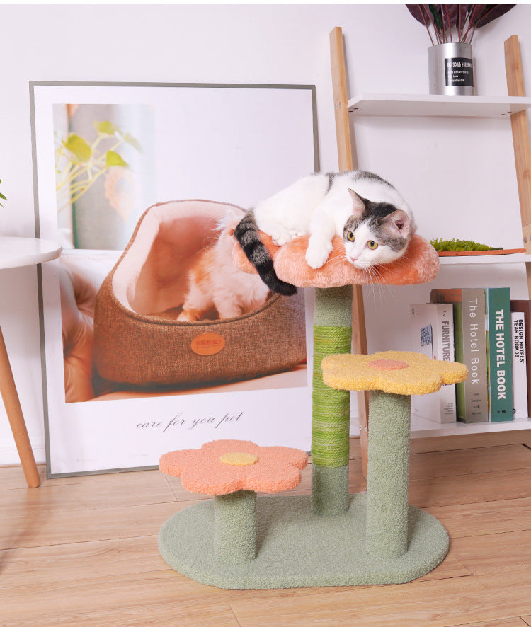 Cat Flower  Tree House Climbing Scratching Post - OZN Shopping
