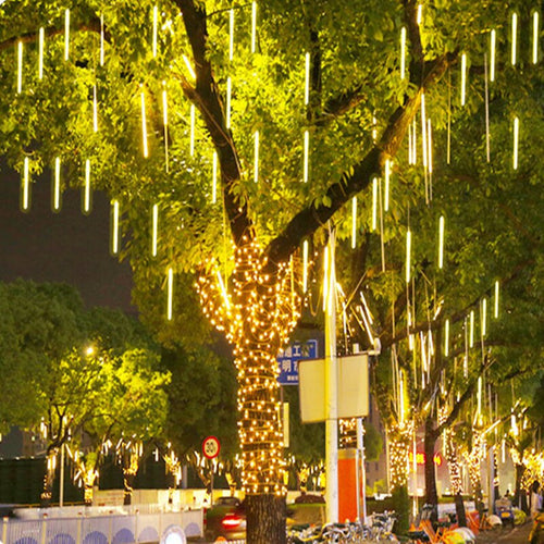 Tube Christmas New Year LED Meteor Shower Garland Decoration