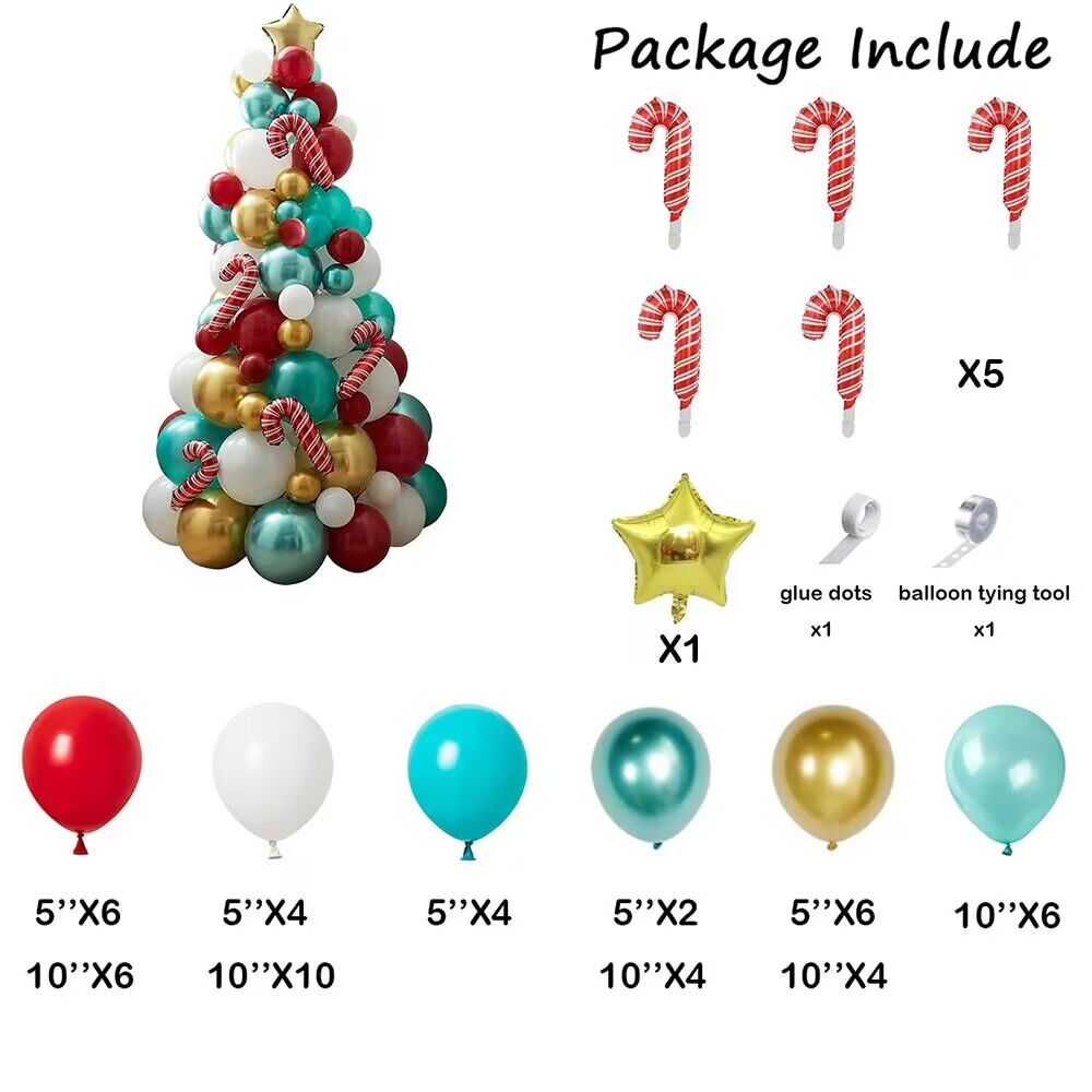 Christmas Balloons Arch Home Party Decoration