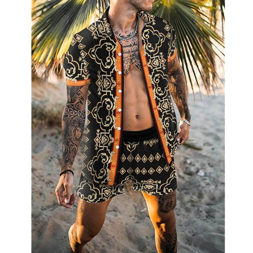 Men Beach Fashion Polo & Shorts - OZN Shopping