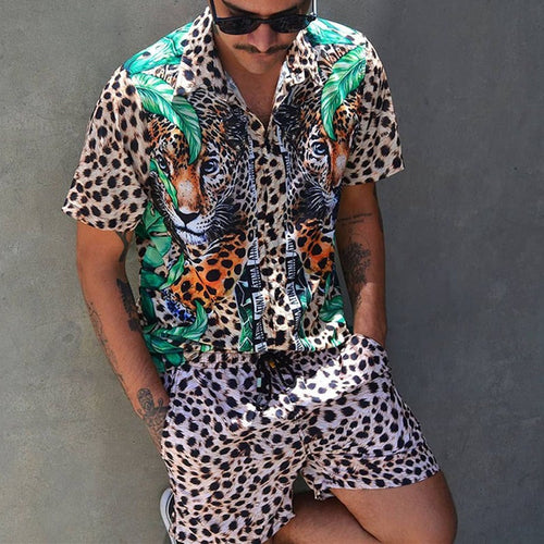 Men Beach Fashion Polo & Shorts - OZN Shopping