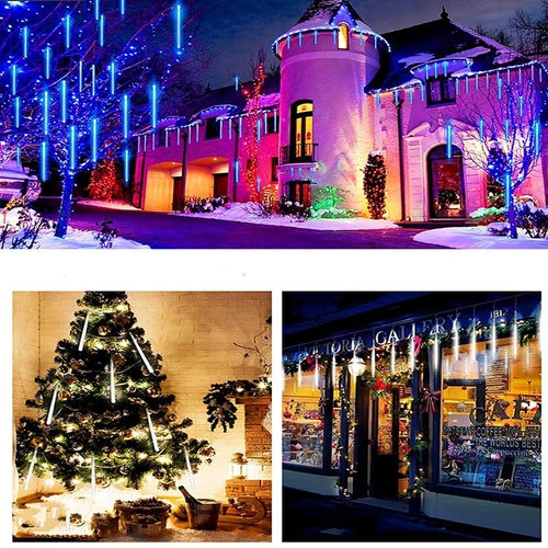 Tube Christmas New Year LED Meteor Shower Garland Decoration
