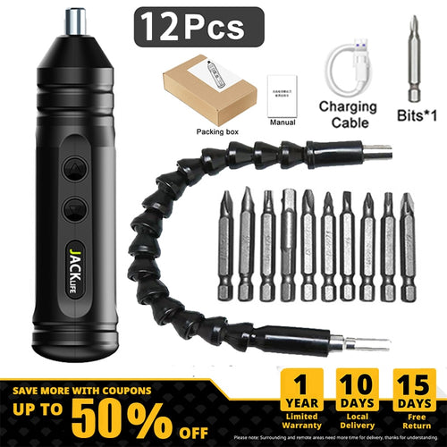 Portable Mini Electric Screwdriver Smart Cordless Automatic Screwdriver Multi-function Bits Portable Power Tools Set - OZN Shopping