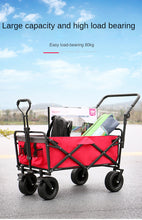 Load image into Gallery viewer, Collapsible Folding Wagon, Heavy Duty Utility Beach Wagon Cart with Removable Wheels, Large Capacity Foldable Grocery Wagon - OZN Shopping
