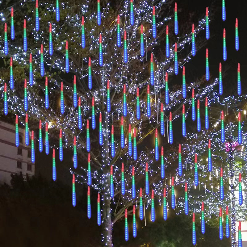 Tube Christmas New Year LED Meteor Shower Garland Decoration