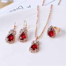 Load image into Gallery viewer, Exquisite Double Heart Necklace Earrings Bracelet Jewelry Set
