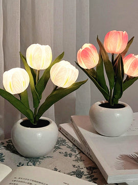 Flower LED Tulip Table Lamp Home Decor