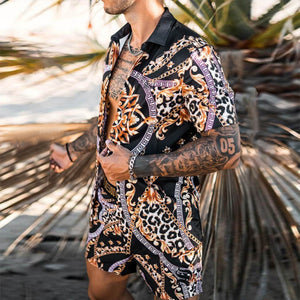 Men Beach Fashion Polo & Shorts - OZN Shopping