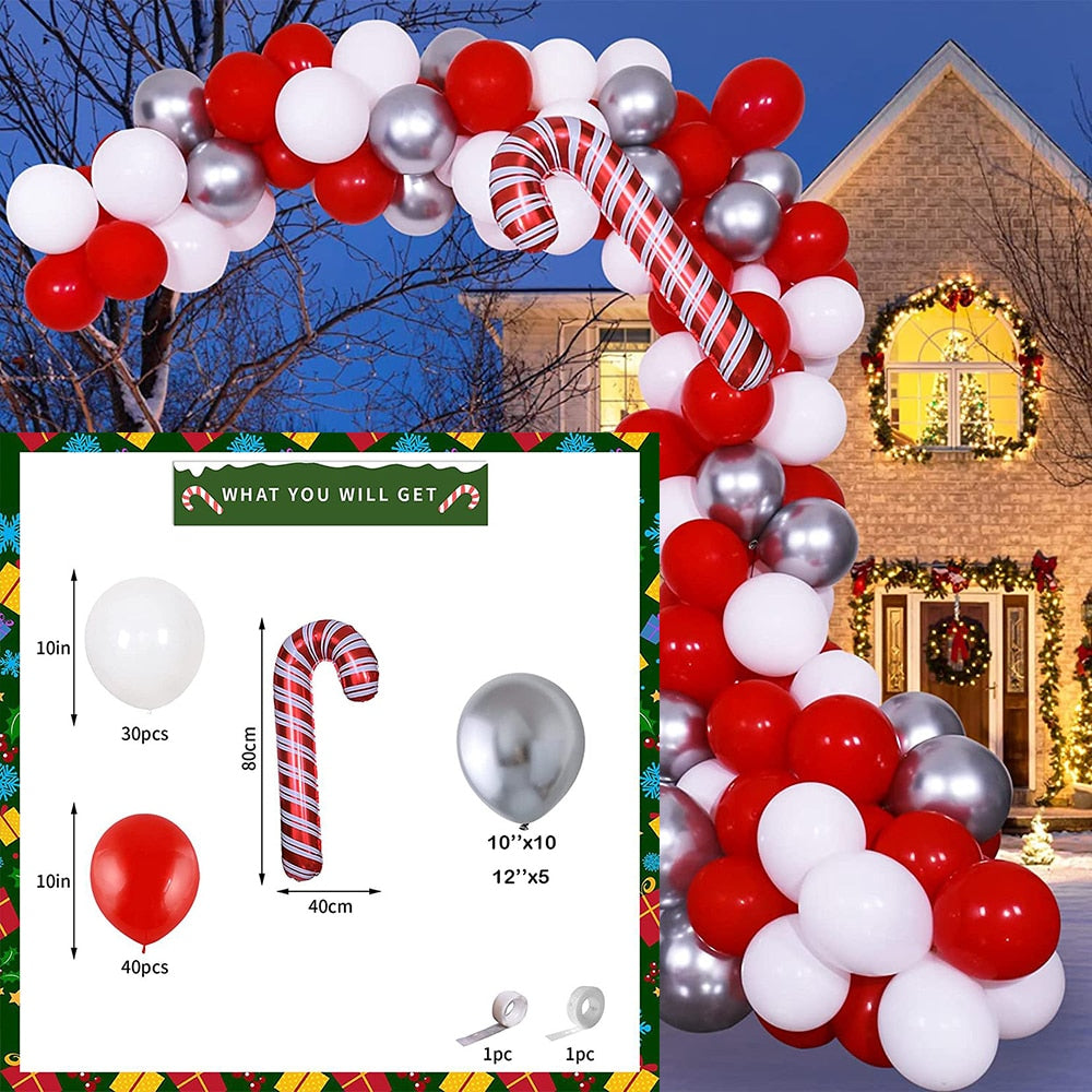 Christmas Balloons Arch Home Party Decoration