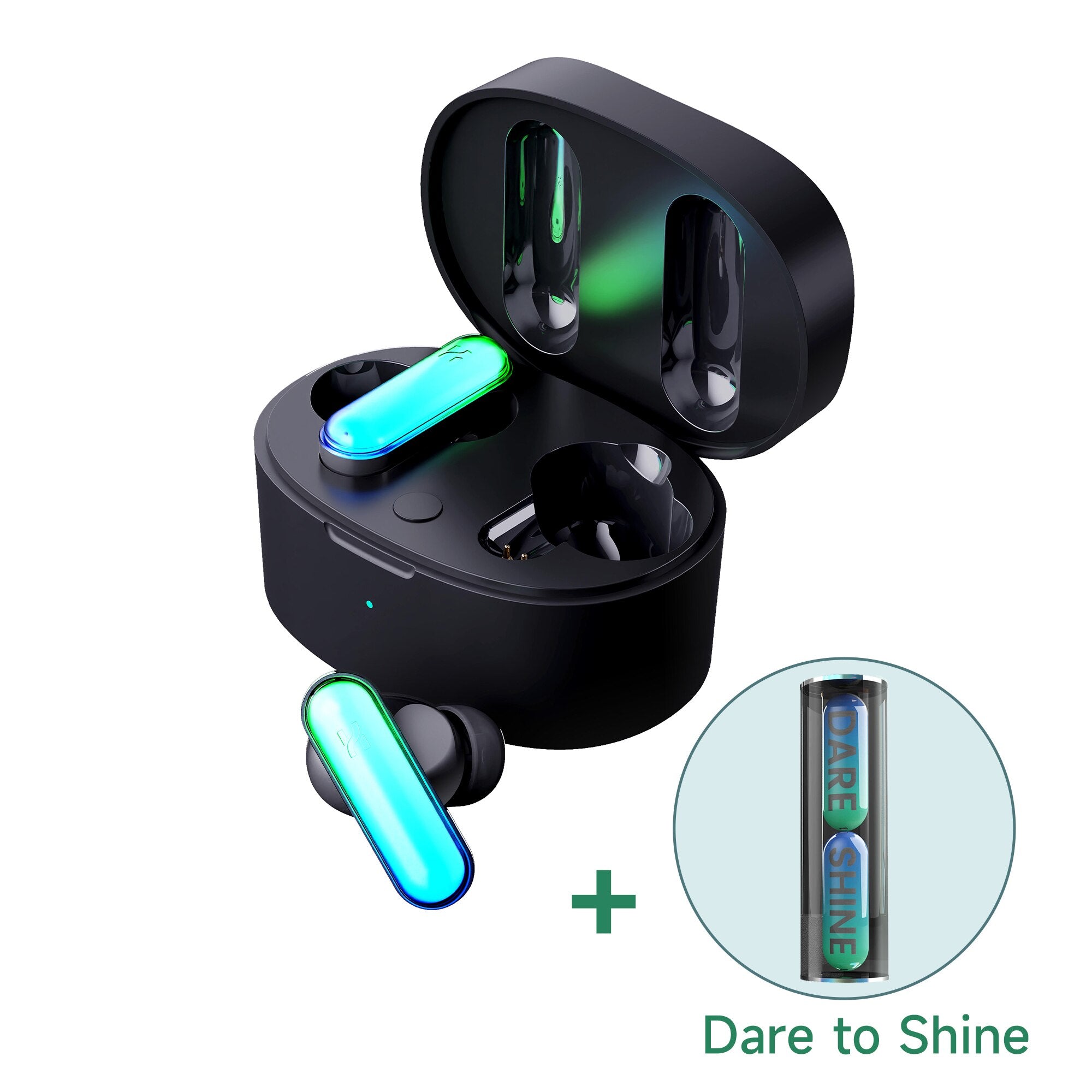 Air Pods With Light Control Bluetooth RGB Headphones