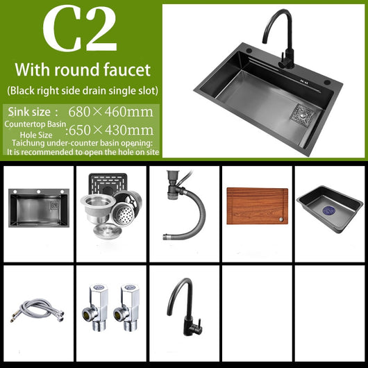 Kitchen Sink with Faucet & Accessories