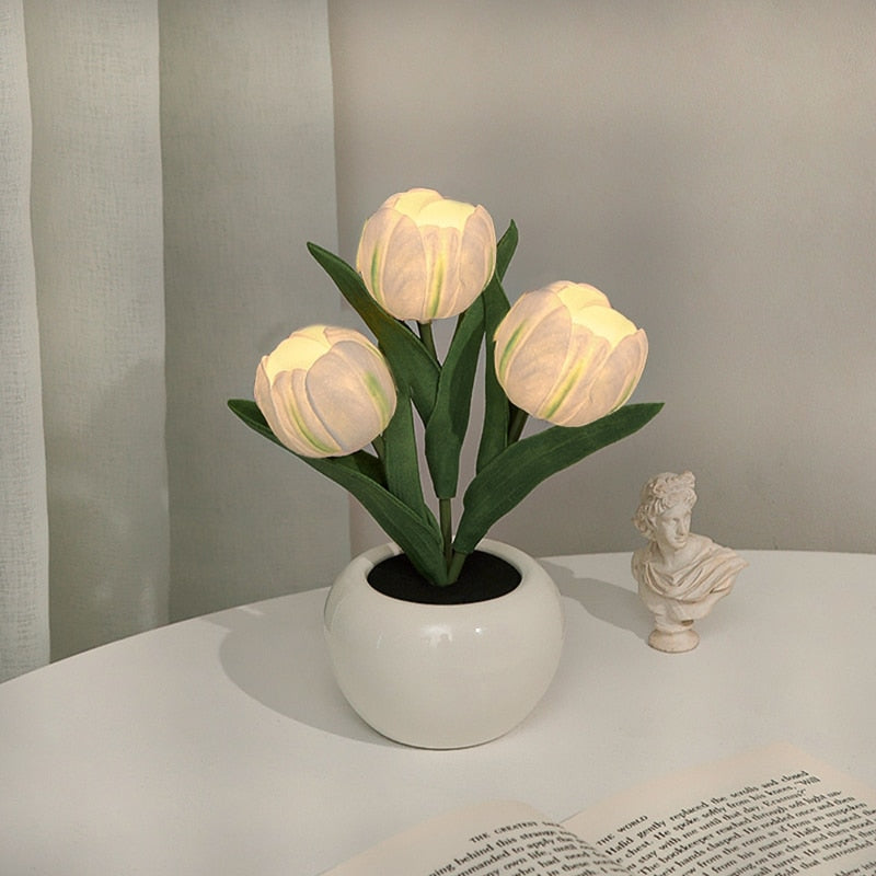 Flower LED Tulip Table Lamp Home Decor