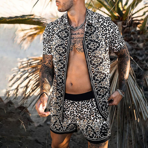 Men Beach Fashion Polo & Shorts - OZN Shopping