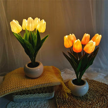 Load image into Gallery viewer, Flower LED Tulip Table Lamp Home Decor
