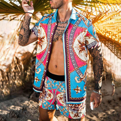 Men Beach Fashion Polo & Shorts - OZN Shopping