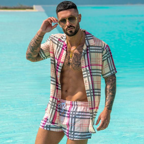 Men Beach Fashion Polo & Shorts - OZN Shopping