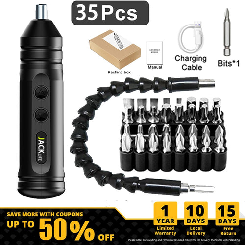 Portable Mini Electric Screwdriver Smart Cordless Automatic Screwdriver Multi-function Bits Portable Power Tools Set - OZN Shopping