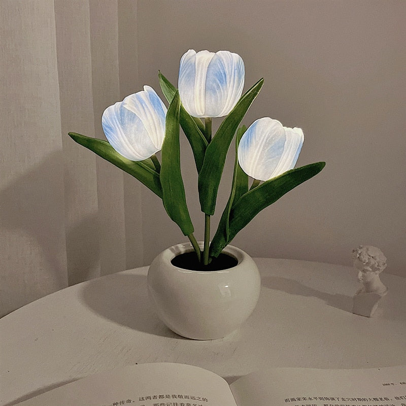 Flower LED Tulip Table Lamp Home Decor