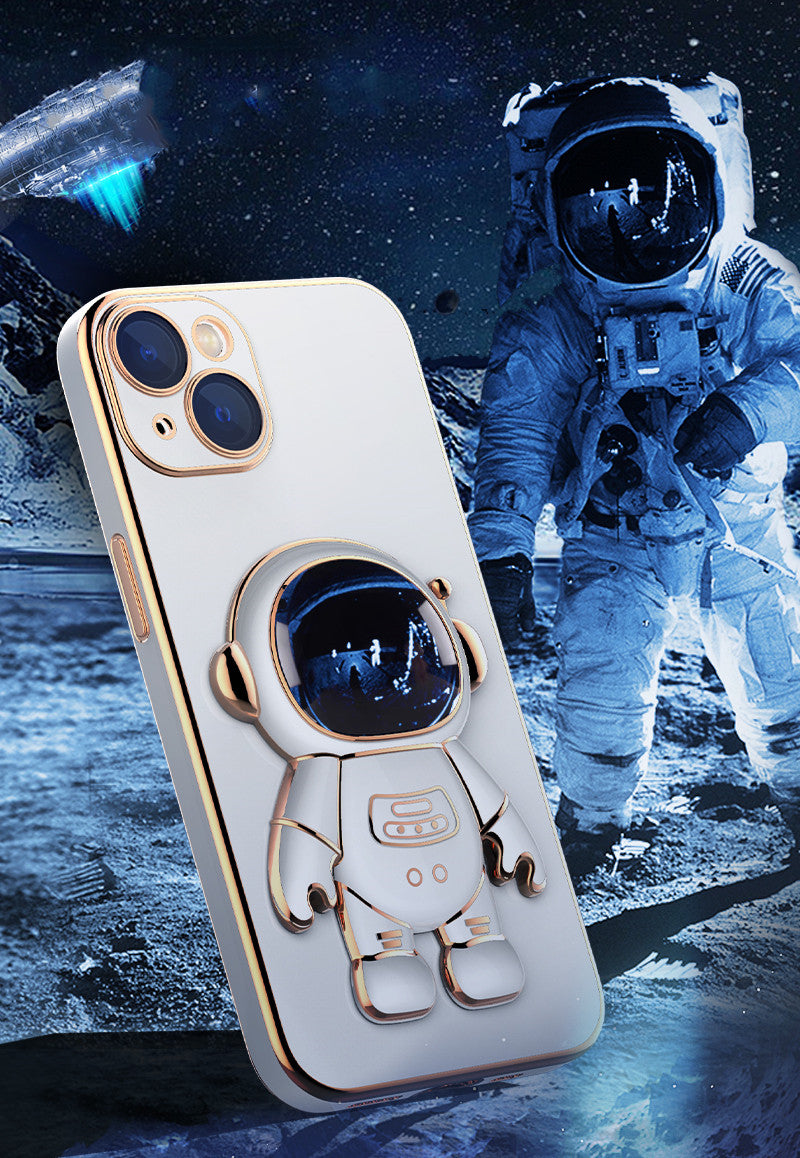 Astronaut Fold Stand Phone Case For Samsung Galaxy S20 S21 FE S22 Ultra S10 Plus A52S A72 A32 A22 A82 A7 Silicone Cover