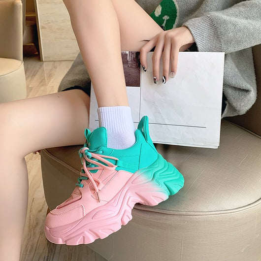 Women Mix Color Sneaker Shoes