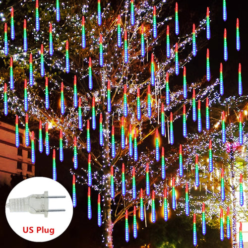 Tube Christmas New Year LED Meteor Shower Garland Decoration