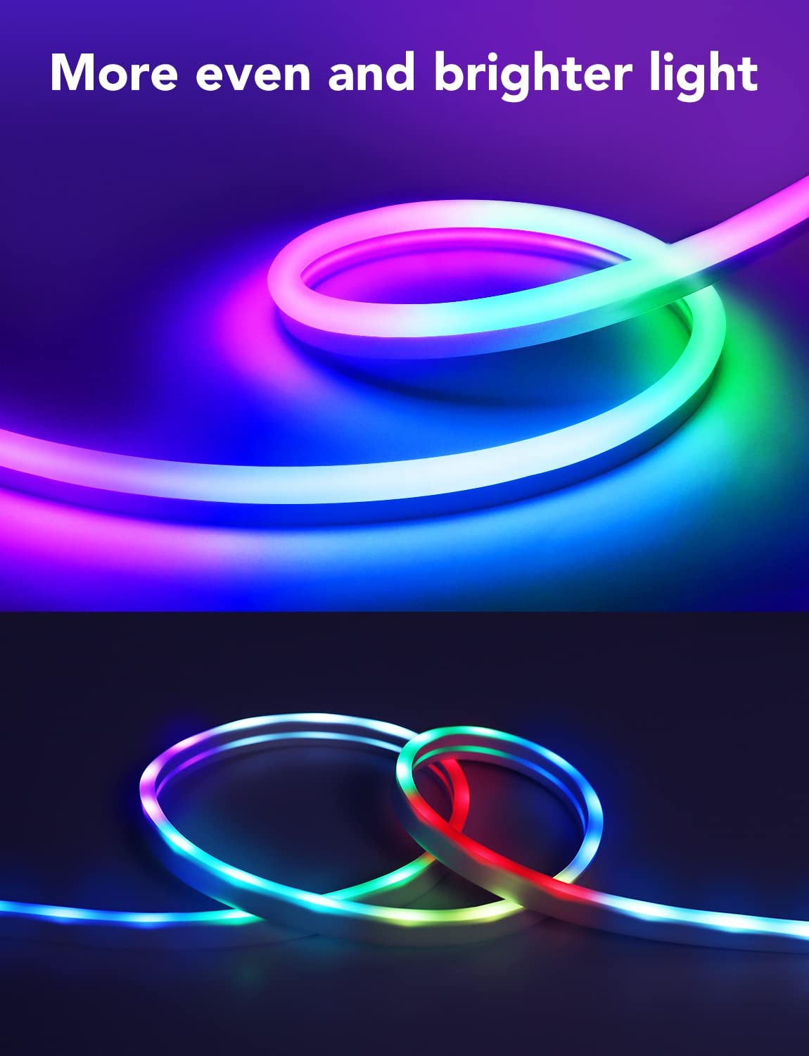 LED Neon Light with WIFI Neon Rope Light DIY Light Bar APP Control Music Sync TV Backlight Game Living Room Bedroom Decoration