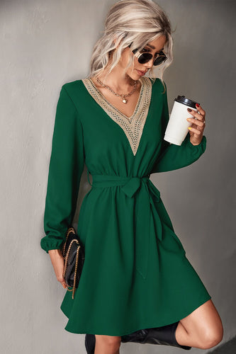 Elegant Lace Stitching Dress