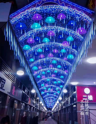 Tube Christmas New Year LED Meteor Shower Garland Decoration