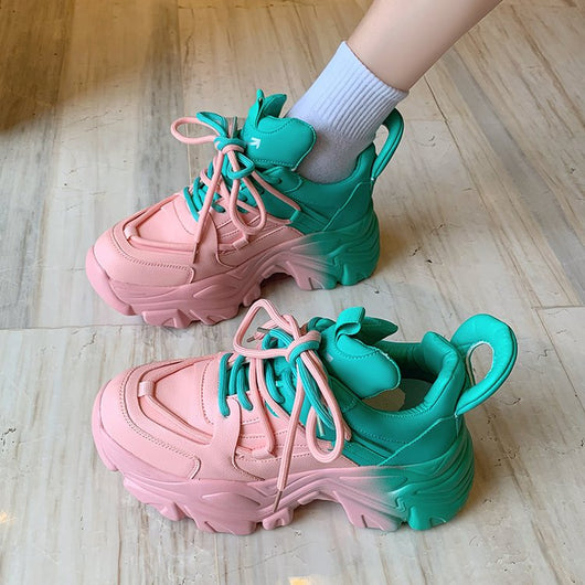 Women Mix Color Sneaker Shoes