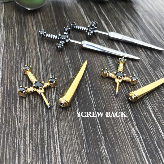 Sword Metal Earrings