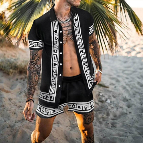 Men Beach Fashion Polo & Shorts - OZN Shopping