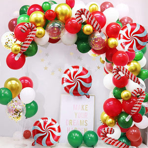 Christmas Balloons Arch Home Party Decoration