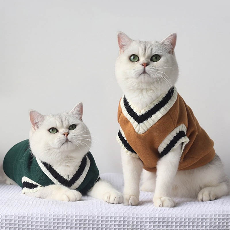 Cat Dog Sweater Pullover Winter Pet Clothes