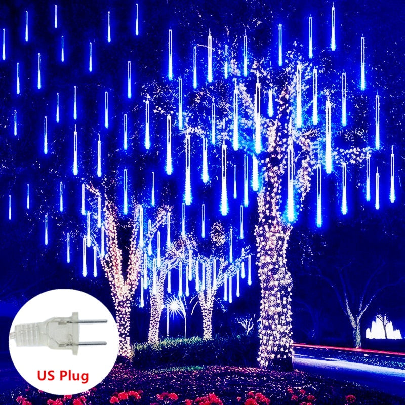 Tube Christmas New Year LED Meteor Shower Garland Decoration